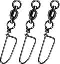 Alwonder 20-Pack Ball Bearing Swivels with Snaps, Fishing Snap Swivels Fishing Tackle Saltwater Freshwater Coastlock Snaps Barrel Swivel Leader Connector Downrigger Planer Release Clips