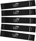 Fit Simplify Resistance Loop Exercise Fitness Bands with Instruction Guide and Carry Bag, Set of 5