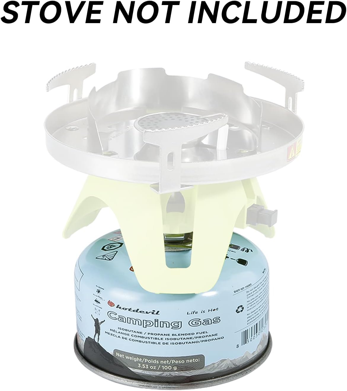 Hotdevil Isobutane Fuel Canister 100 Gram Camping Stove Fuel Butane Propane Blend Camping Fuel Gas Canister Backpacking Fuel Light-weight Compact Camping Fuel Mini Propane Tanks Camp Stove Fuel 3.53oz