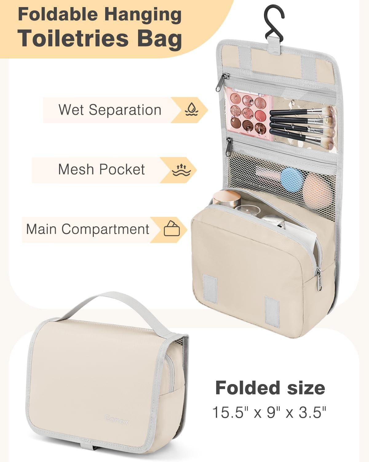 Gonex 10-Piece Compression Packing Cubes with Travel Organizer Set