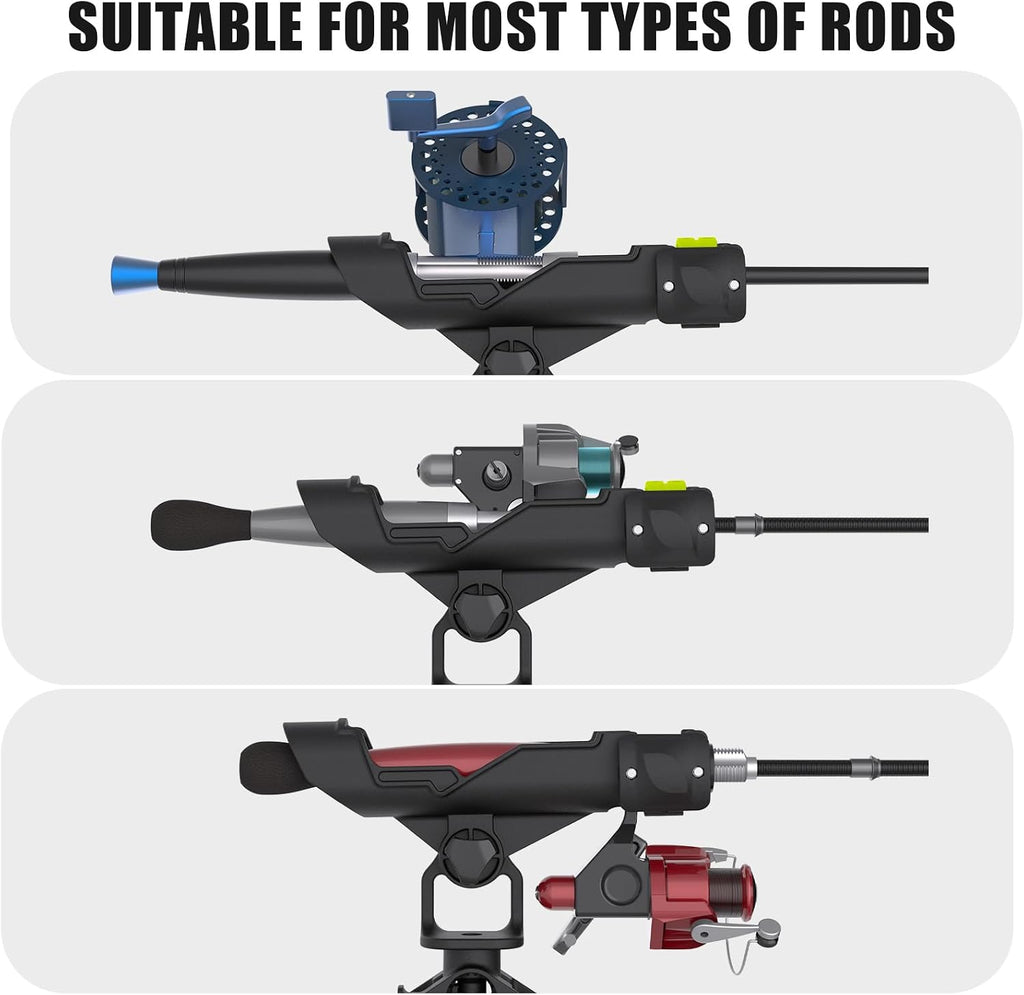 Combo Mount Fishing Rod Holders - 360 Degree Adjustable Boat Rod Rack
