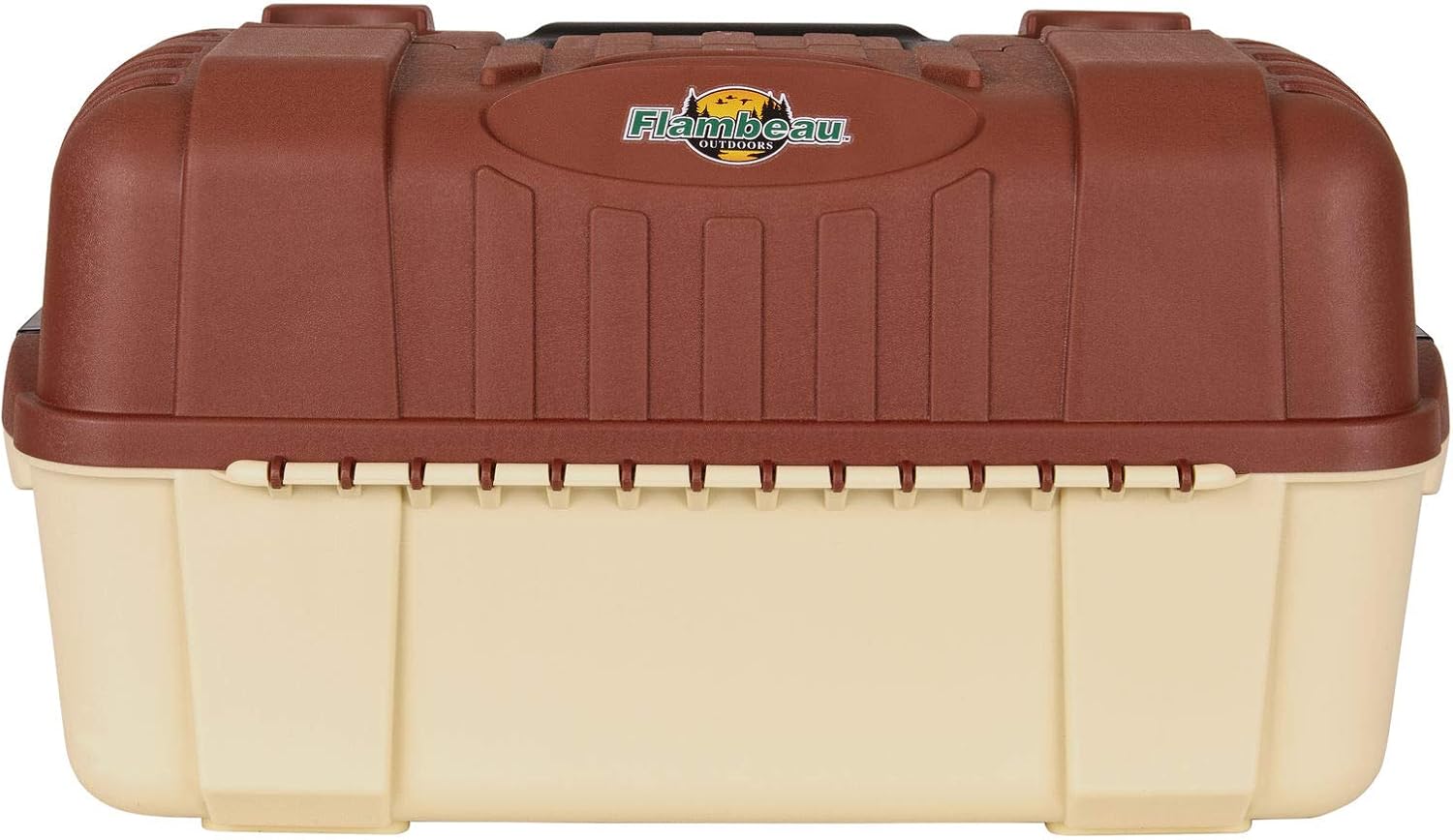 Flambeau Outdoors 2059 Hip Roof 7-Tray Tackle Box, 61 Compartments, Beige