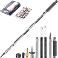 Trekking Pole Tactical Walking Stick,Multifunctional Lightweight Aluminum Collapsible Survival Hiking Pole with Storage Bag for Women Men Seniors Camping Backpacking