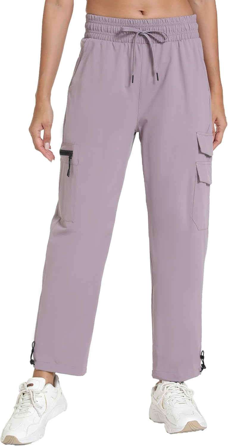 Rrosseyz Women's Hiking Pants with Pockets Lightweight Water Resistant