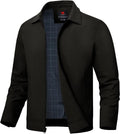 TBMPOY Mens Lightweight Jackets Light Windbreaker Full Zip Casual Work Jacket Golf Business Fall Track Coat with Pockets