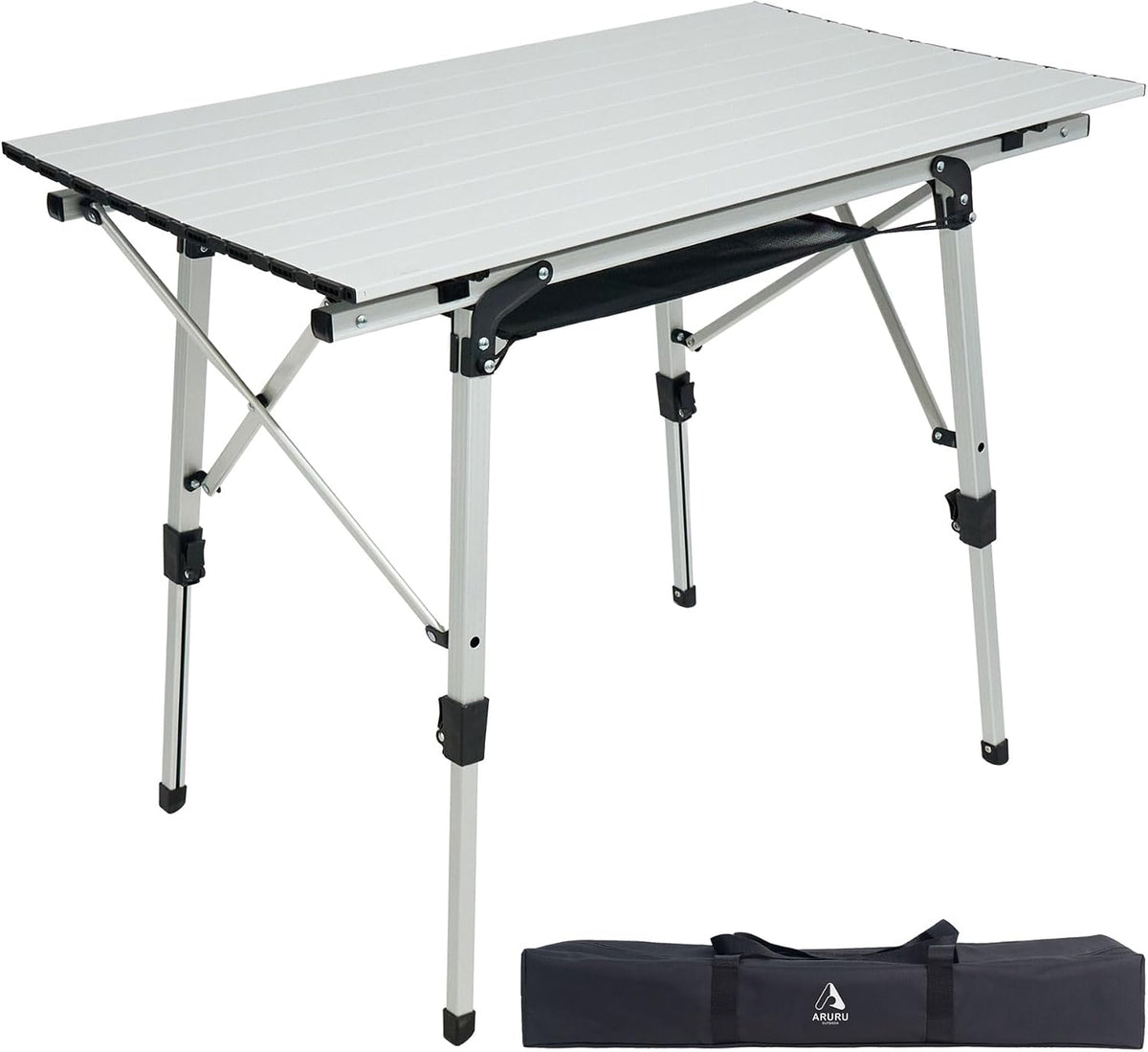 Folding Camping Table, Portable Aluminum Adjustable Height