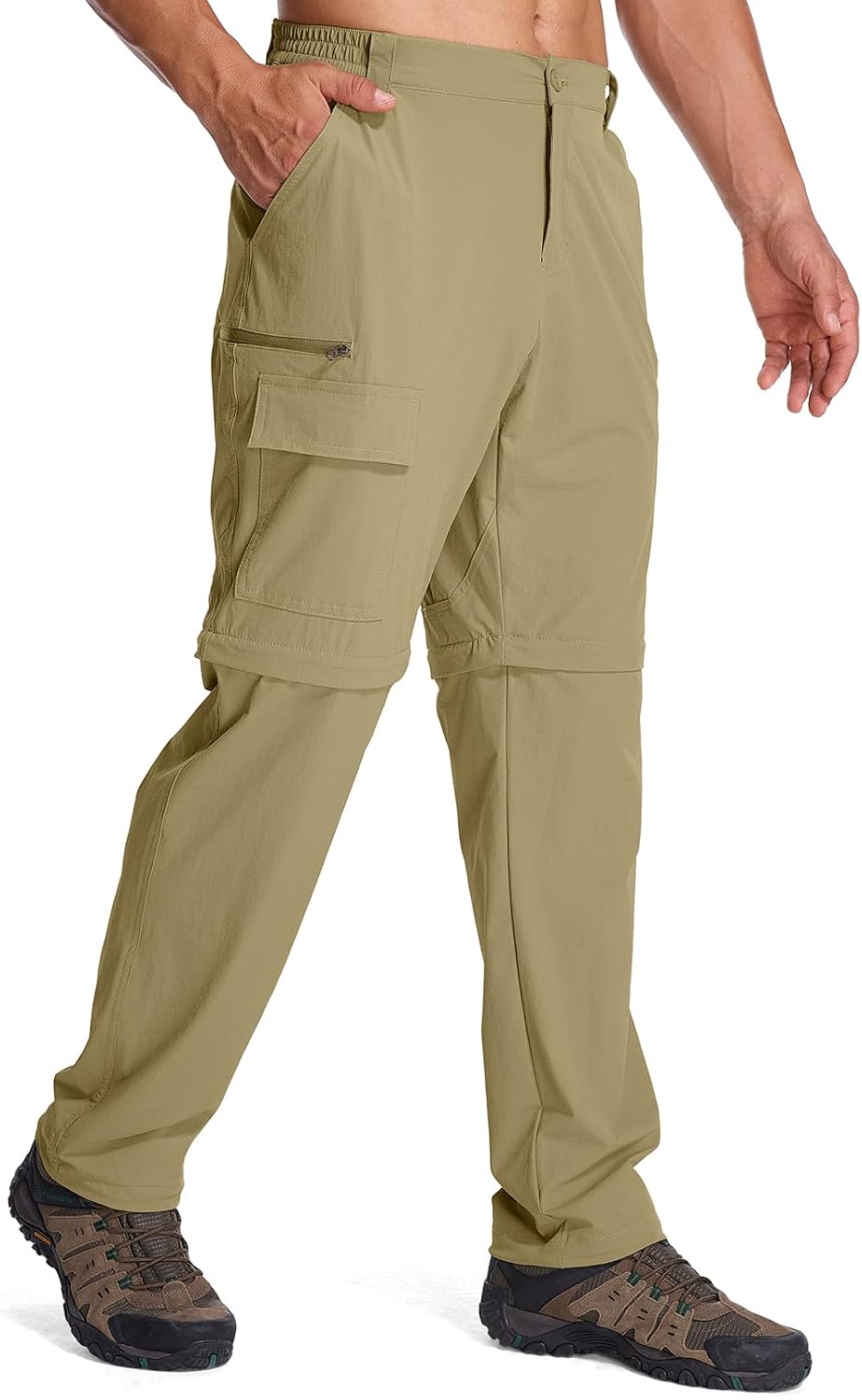 Mens Hiking Pants Cargo Safari Pants for Men Zip Off Outdoor Convertible