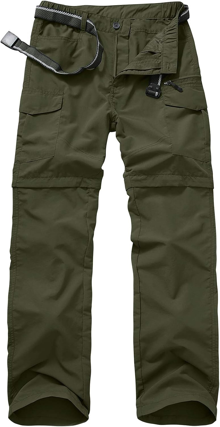 linlon Boy Scout Pants Hiking Mens Convertible Zip Off Safari Fishing