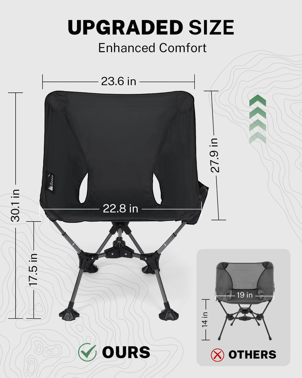 Gonex XL Portable Camping Chair Pop-Up Collapsible Backpacking Beach Chair