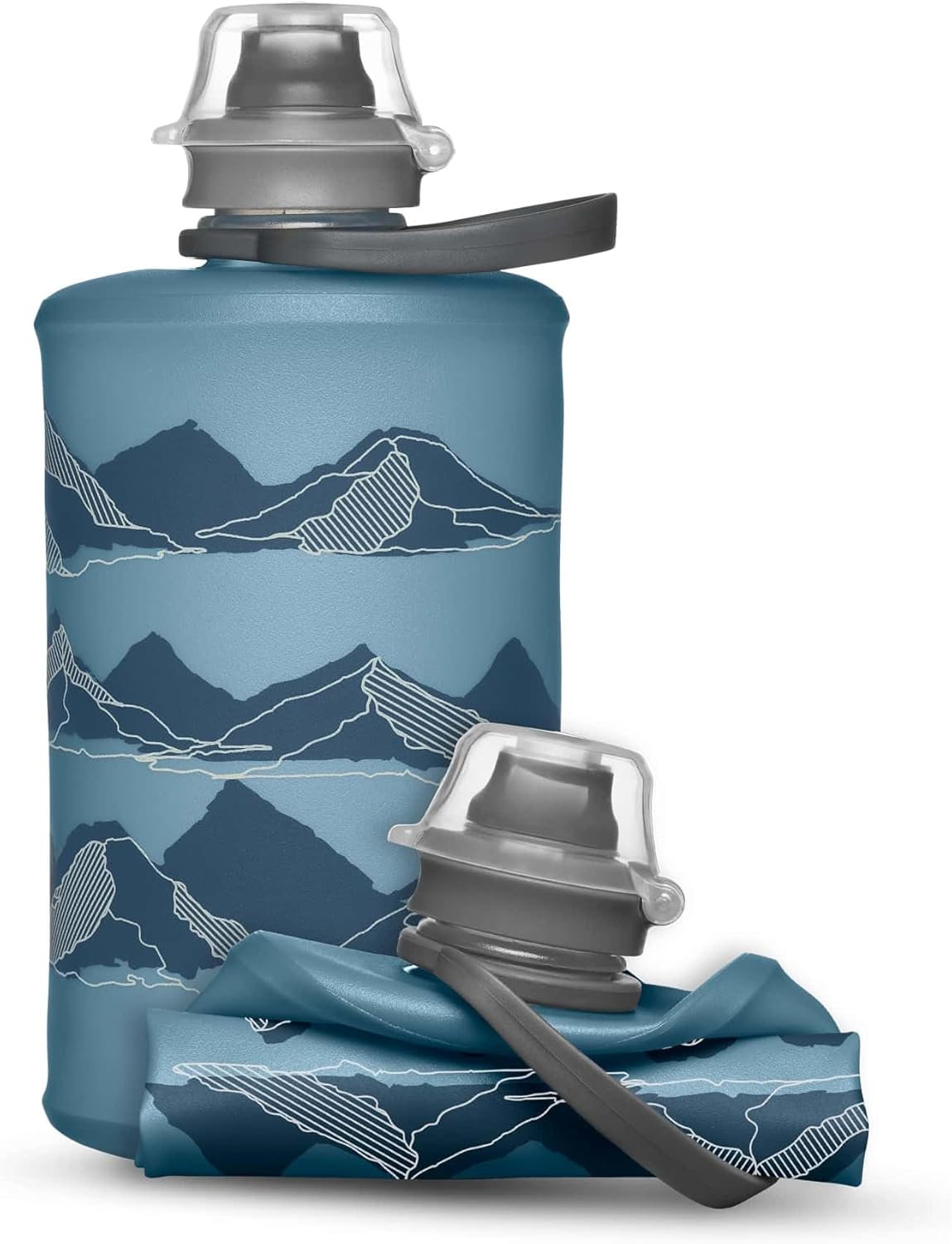 HydraPak Stow Collapsible Water Bottle (350ml, MTN Tahoe Blue)