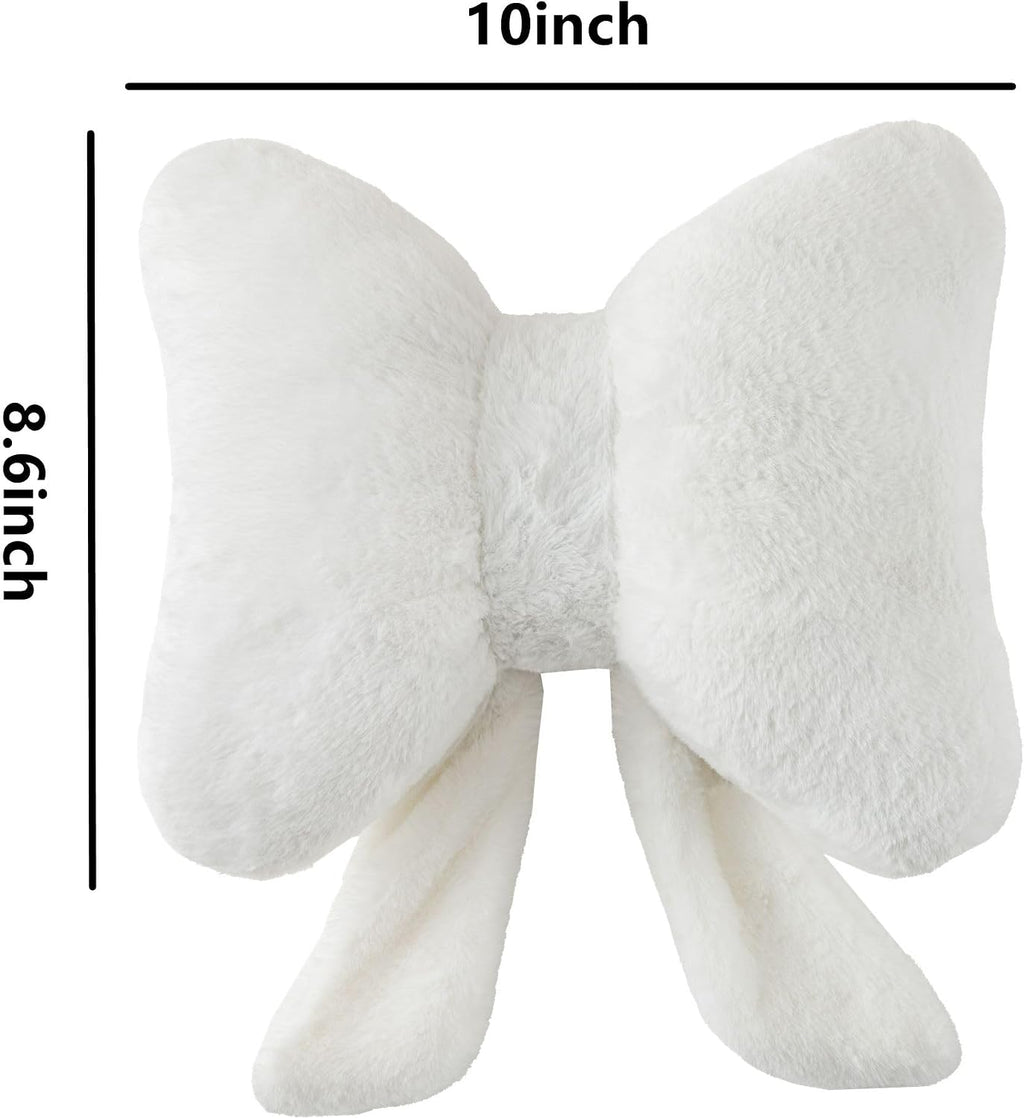 Room Decor Home Decor Bow Throw Pillows Decorative Pillows,White 10*8inch