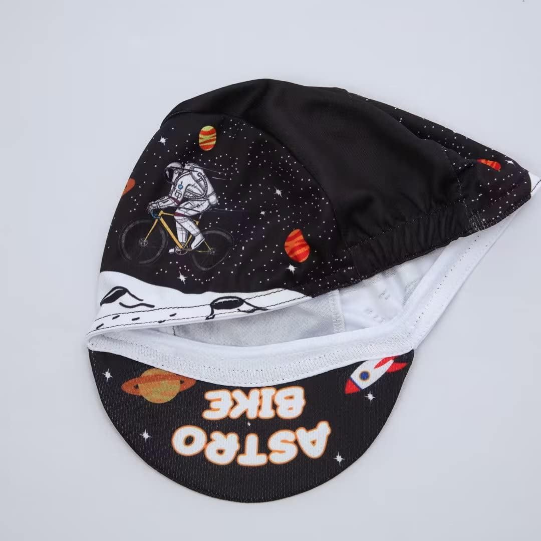 Funny Cycling Cap - Polyester Cartoon Cycling Hat-Under Helmet - Cycling Helmet Liner Breathable&Sweat Uptake