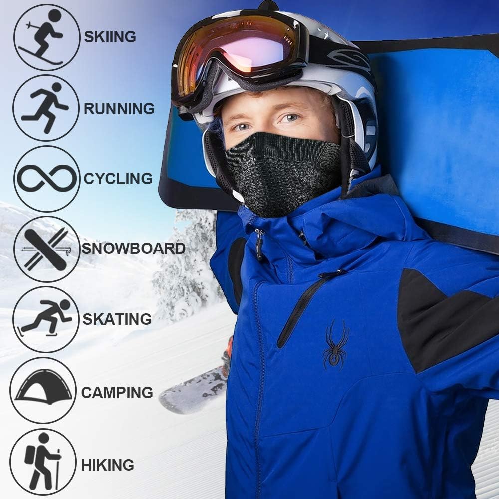 WTACTFUL 1-2 Pack Winter Neck Gaiter Neck Warmer Ski Mask for Men Women
