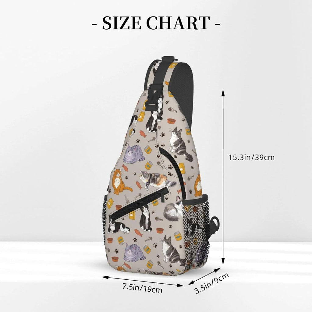 Sling Daypacks,adjustable Rope Crossbody One Shoulder Bag Travel Hiking Cycling for Men Women Gift…
