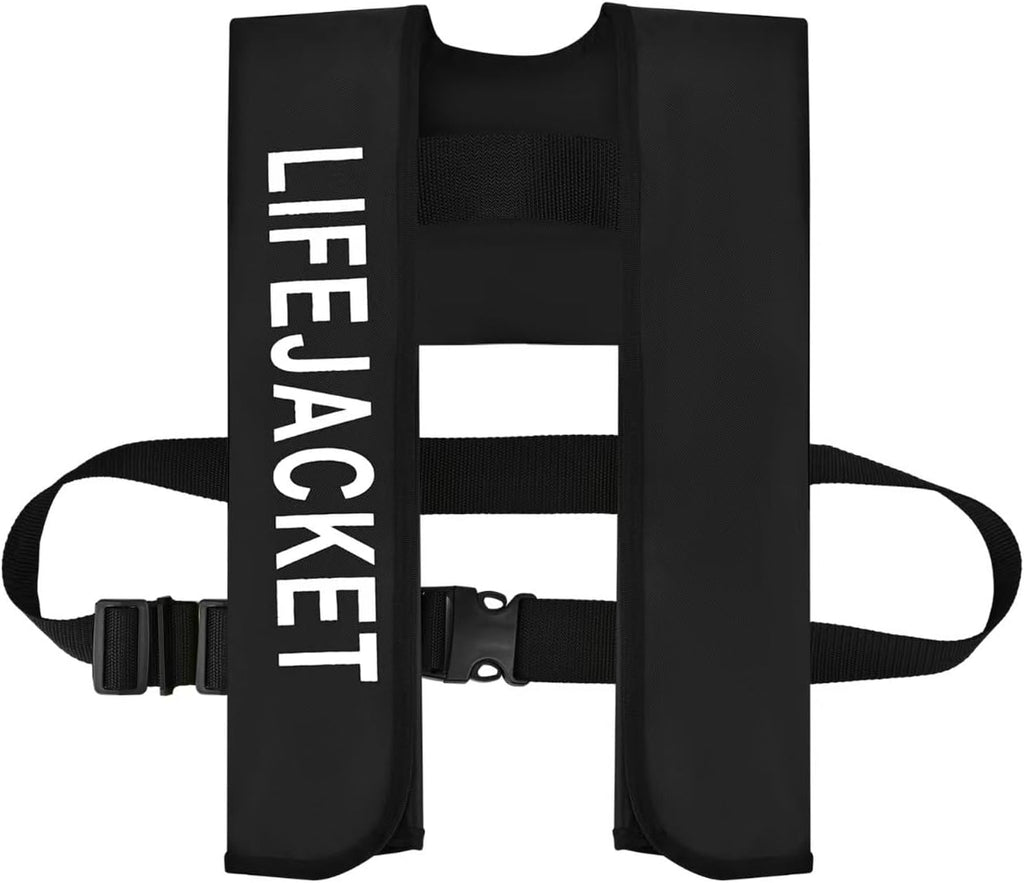 Adult Automatic Inflatable Kayak Vest PFD,Water Sports Vest for Boating Fishing Kayaking SUP Paddleboarding（fit Weight Below 330 lbs）