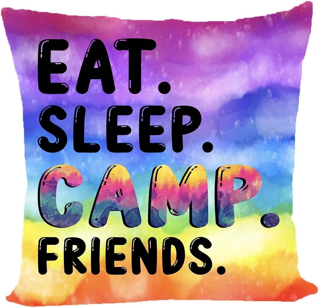 Gilbins Camp Bunk Kids Autograph Pillows A Great Pre-Camp Gift for Boys Or Girls Camp Retro (Checkerd Smile)