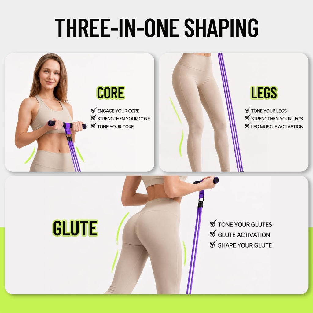 Resistance Bands with Handles for Women, Body Sculpting Workout System, Adjustable Resistance Bands for Home Office Travel, Glutes Legs Waist Full Body Training, Foot Pedal, Carry Bag, Gift for Her