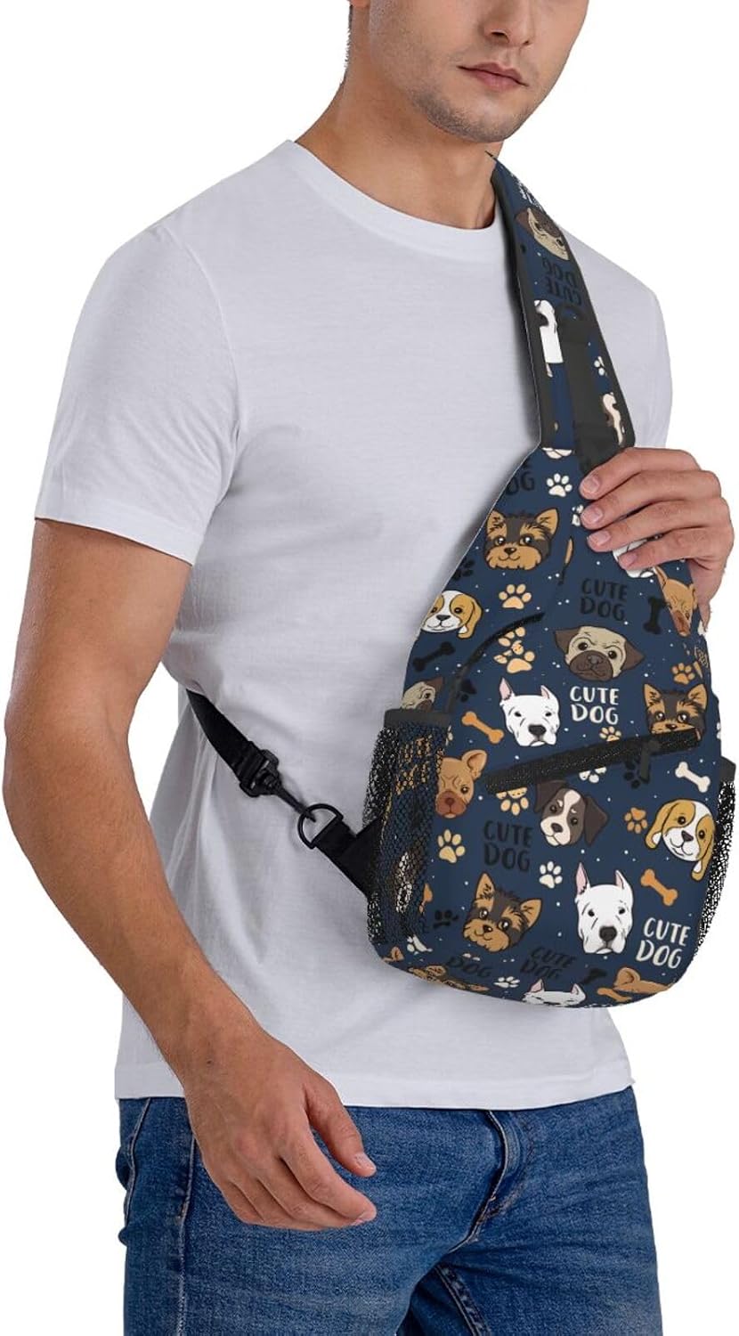 Butterflies Sling Bag Crossbody Sling Backpack for Women Men Travel Hiking Daypack Chest Shoulder Bag