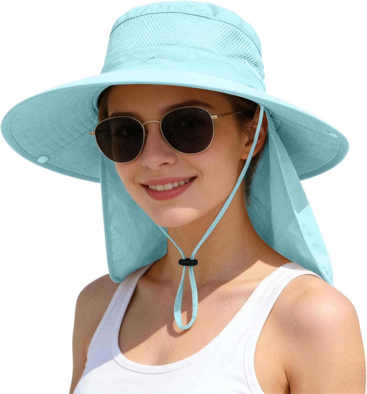 ZOORON Sun Hats for Men Women Fishing Hat with Neck Flap UPF 50+ Wide Brim