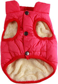 JoyDaog Fleece Lined Dog Jacket for Small Dogs,Winter Dog Coat,Pink M
