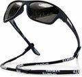 suoso Polarized Sports Sunglasses for Men: UV400 Protection Glasses Wrap Around Goggles for Driving Fishing