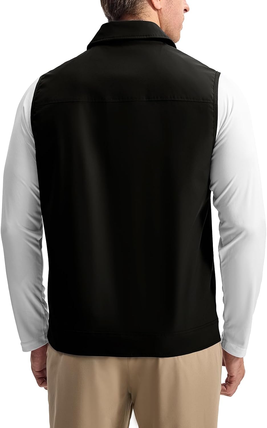Rdruko Men's Golf Vest Lightweight Summer Casual Zip Windbreaker