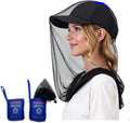 Mosquito Head Net,2 Pack Ultra Fine Ice Silk Cooling Large Long Mesh