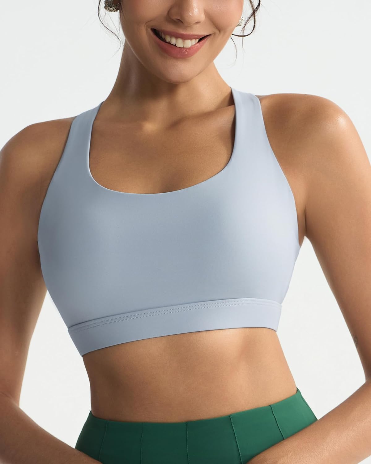 RUNNING GIRL Cross Back High Impact Sports Bras for Women