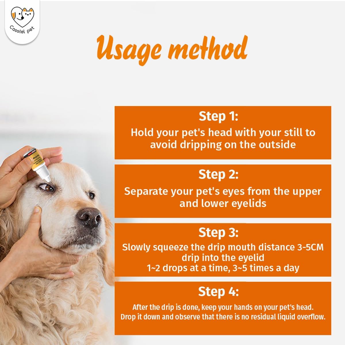 Eye Drops for Eye Infection Treatment, Soothe Infection Allergy, Relieve Dry Eyes & Red Eye，Eye Cleaner and Tear Stain Remover for Dogs and Cats | 10 ml 0.33 FL OZ (1 Bottle)