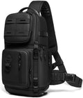 Camera Sling Modular Bag Tactical Photography Backpack with Quick Side Access DSLR SLR Mirrorless Small Camera Lens Crossbody Organizer Case with Tripod Holder for Canon Fujifilm Sony Nikon, Black