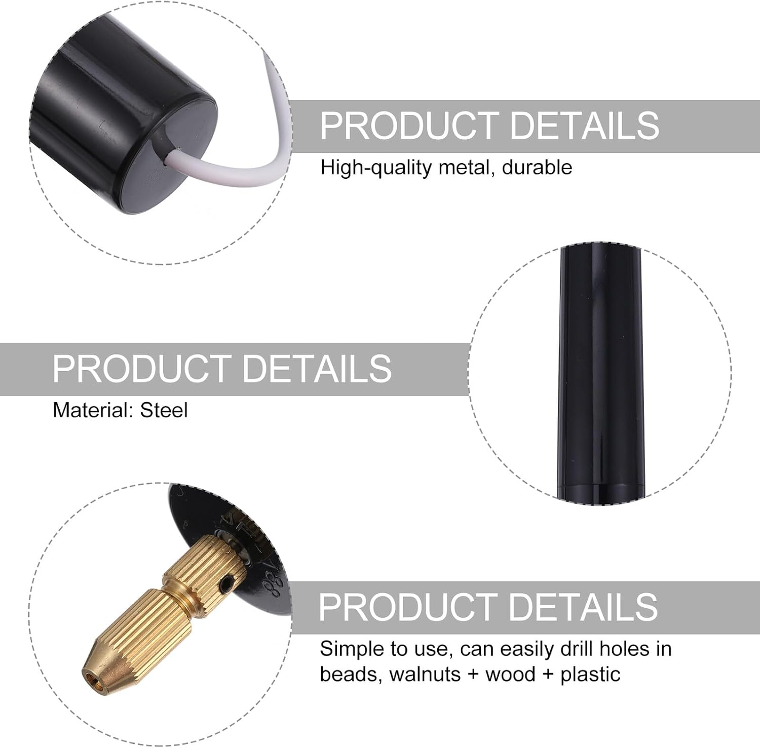 15 Pcs Portable USB Charging Mini Electric Drill Cordless Rotary Tool with Variable Speeds and Multi-accessories for DIY Crafts Woodworking and Light Home Repairs