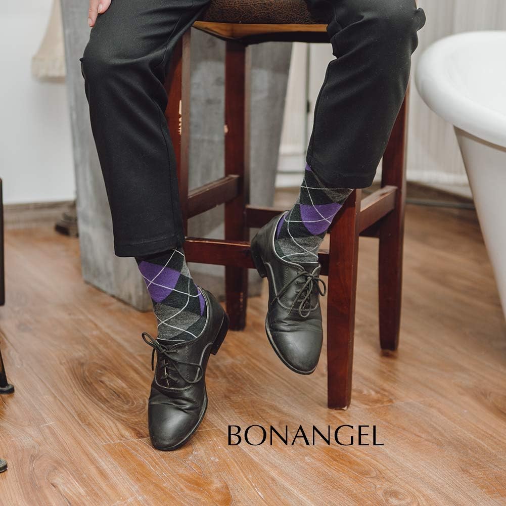 BONANGEL Thin Merino Wool Socks for Men, Lightweight Dress Hiking Socks