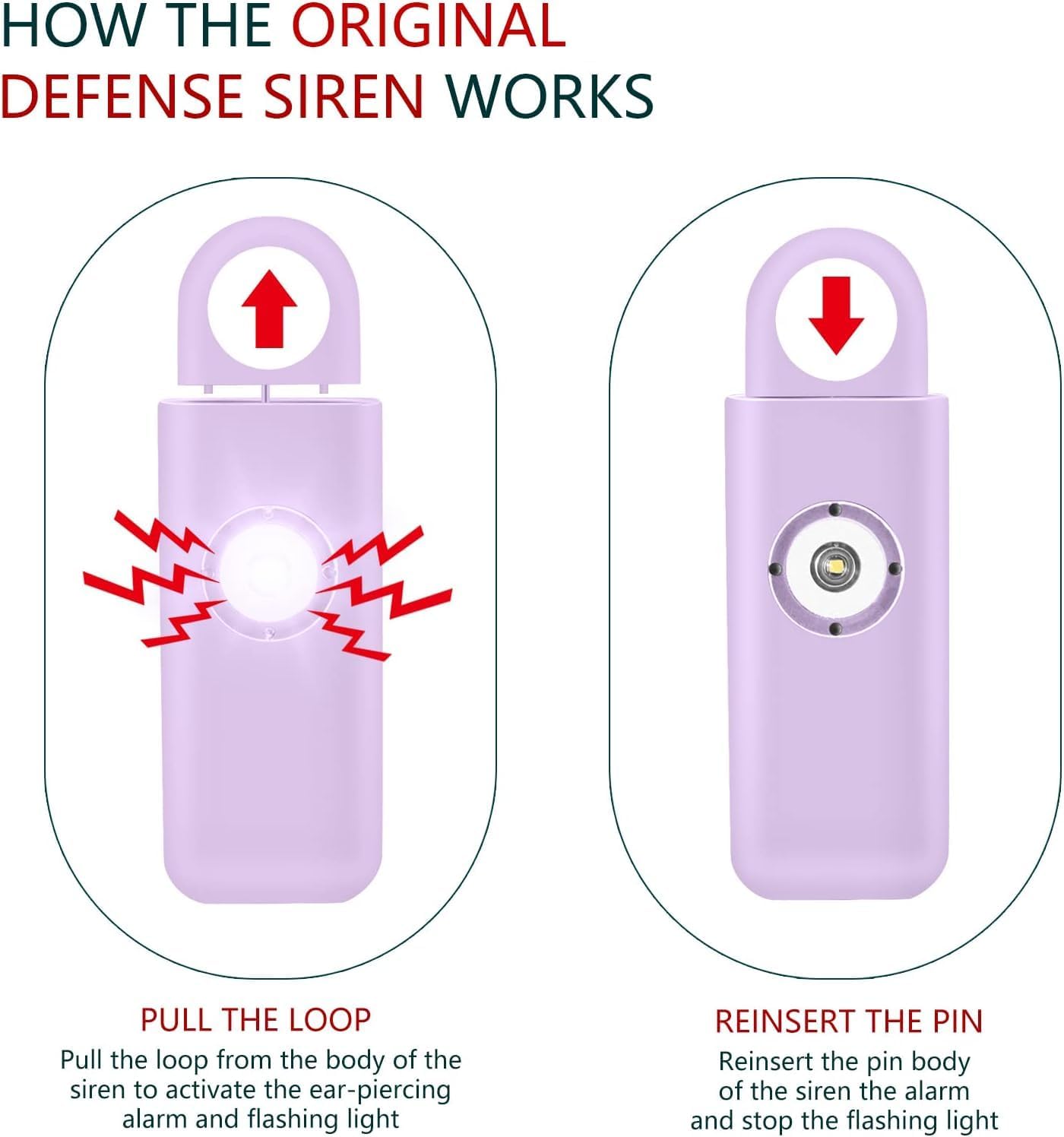 Personal Safety Alarm for Women – Superior Loud Siren & SOS Strobe