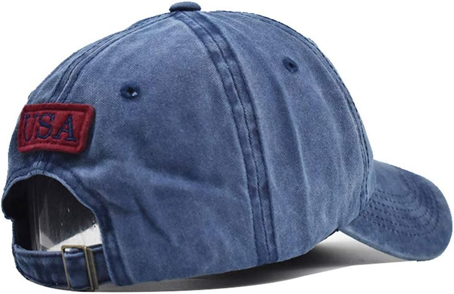 Washed American Flag Baseball Cap Adjustable Sun Dad Gift Hats for Unisex
