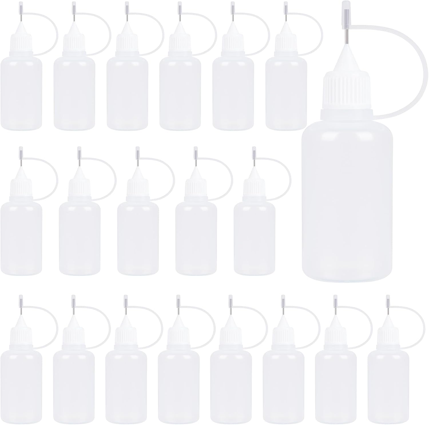 Bantoye 20 Pcs Needle Tip Glue Bottle Applicator, 30 ml