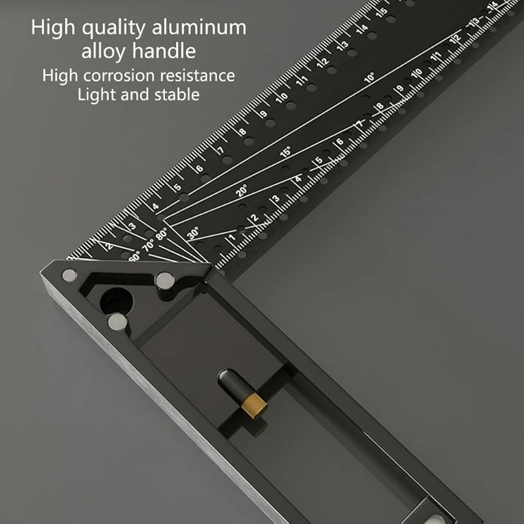 2026 New Multi-Angle Measuring Ruler, Woodworking Square Ruler, Universal Combination Angle, Multifunctional Right Angle, L Square for Precise Measuring, Drawing (Red)