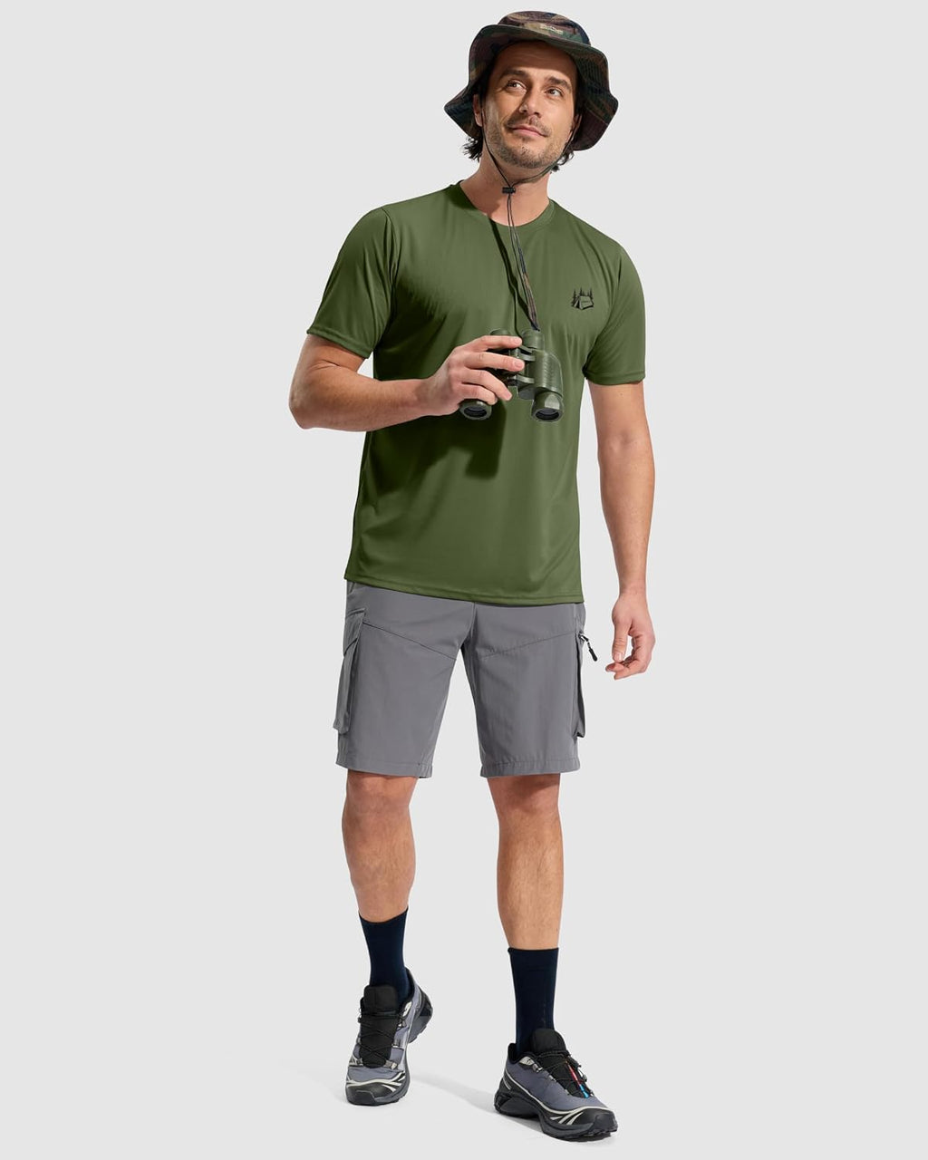 Pudolla Men's Fishing Swim Graphic Shirts Short Sleeve Sun Protection UV UPF 50+ SPF Tee Quick Dry Lightweight Water Tops