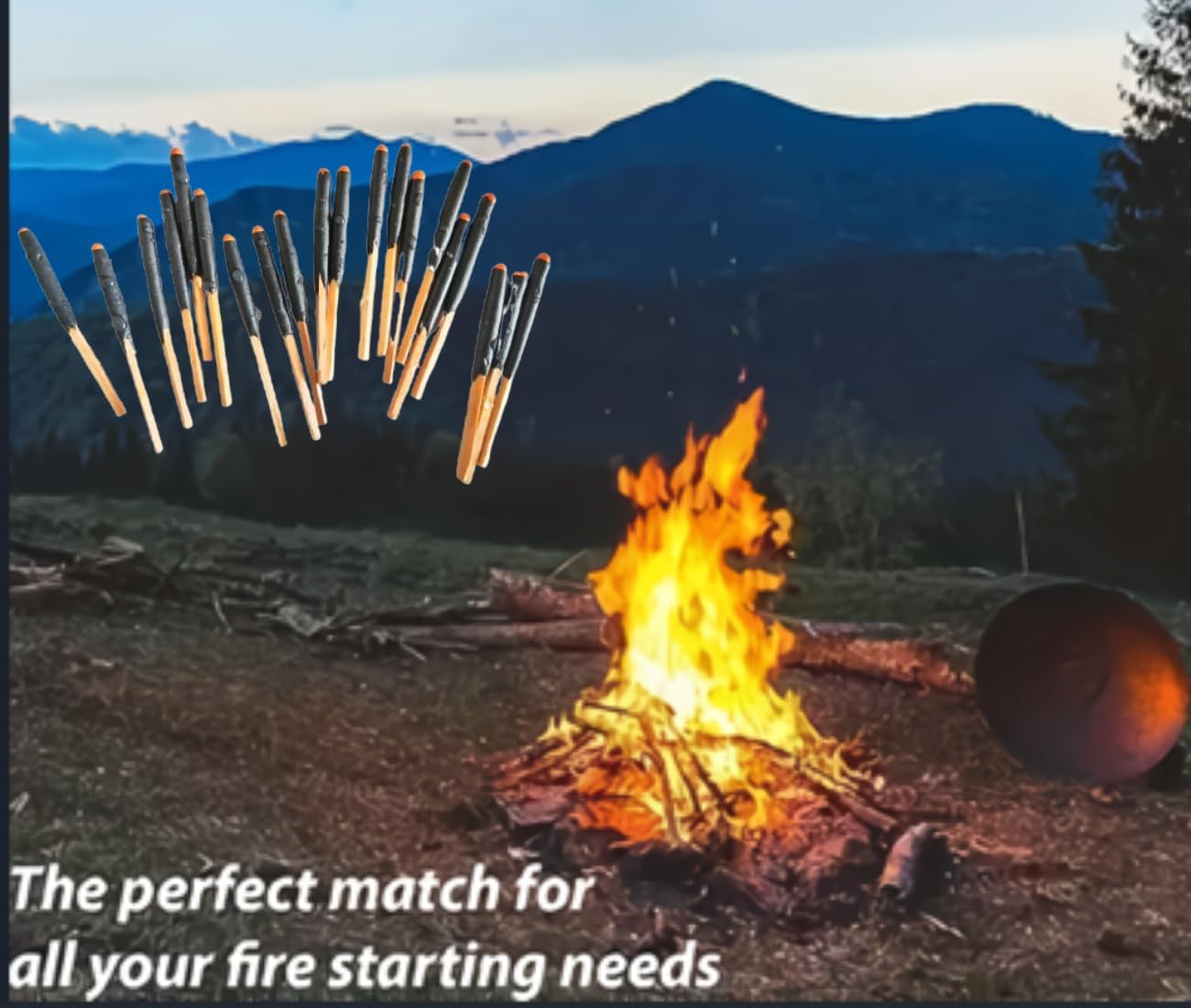 eGreen Magnesium Fire Starter: Waterproof Matches, Ferro Rod & Rope Options