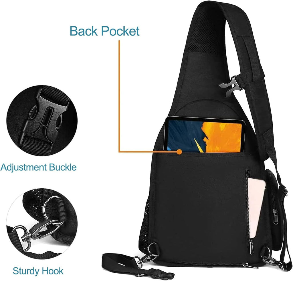 MOSISO Camera Bag Sling Backpack, Full Open Camera Case, Black