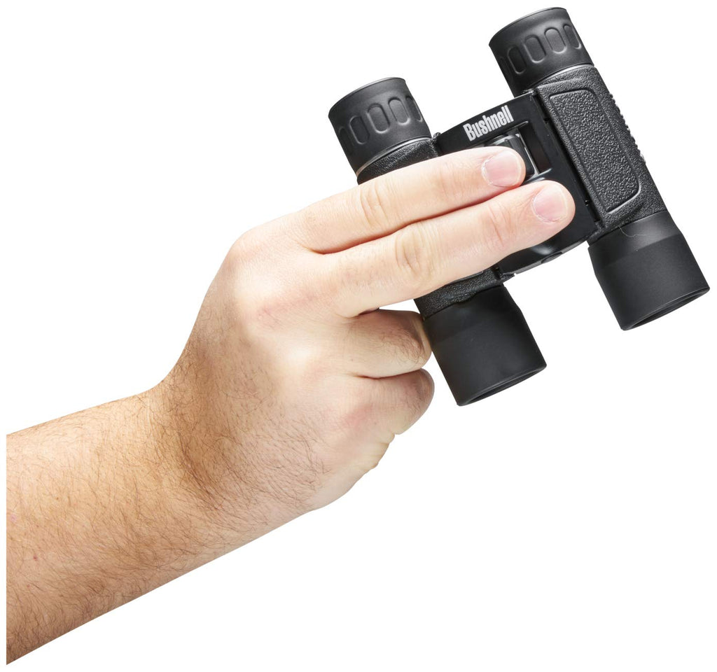 Bushnell 10x25 Powerview Binoculars, Compact Folding Roof Prism, for Adults and Kids, Concerts, Birdwatching, Hiking, Sports, Rubber Armor (132516C)