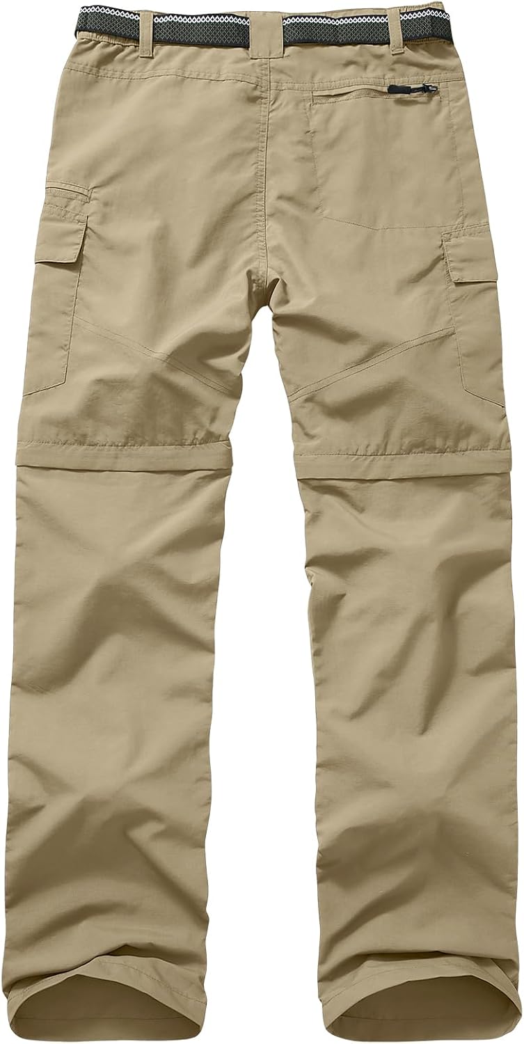 mixtiq Mens Hiking Convertible Pants Water-Resistant Quick Dry Pants