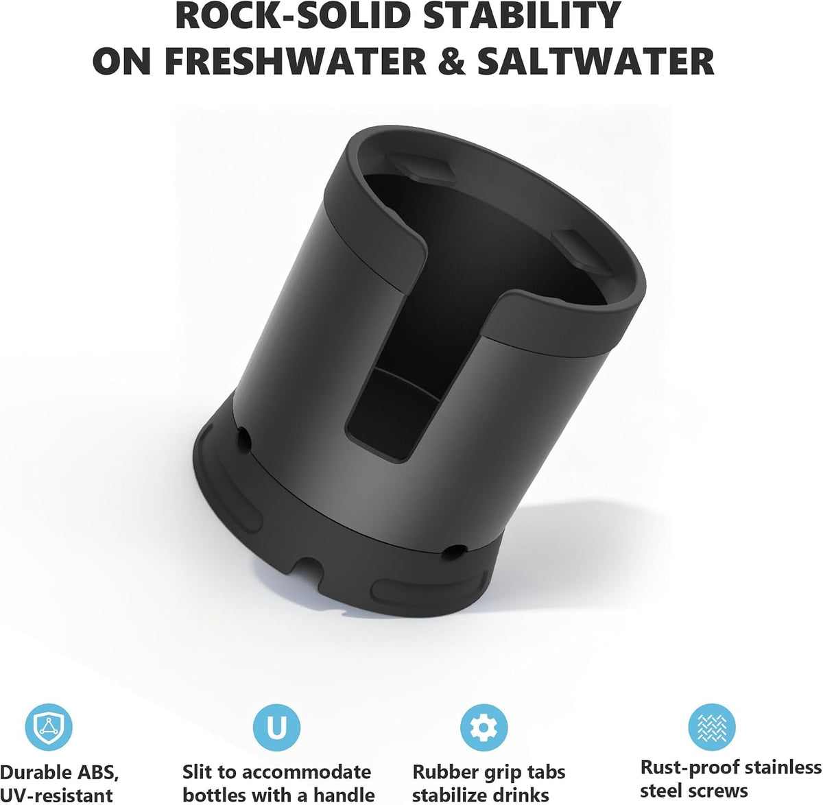 Seven Sparta Large Cup Holder for Paddle Board (1, Black)