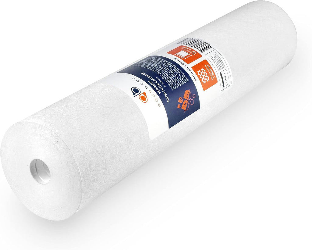 Aquaboon 1 Micron 20 x 4.5 Sediment Water Filter Replacement Cartridge | Whole House Sediment Filtration | Compatible with AP810-2, SDC-45-2005, FPMB5-20, P5-20, FP25B, 155358-43, 6 Pack