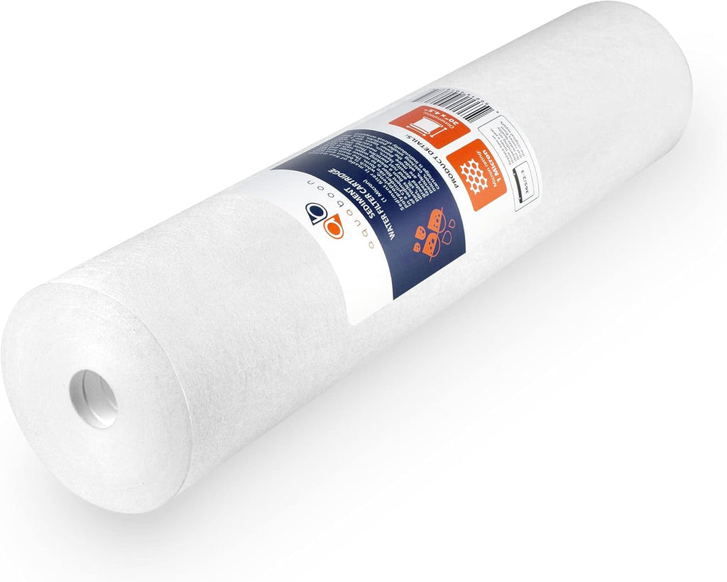 Aquaboon 1 Micron 20 x 4.5 Sediment Water Filter Replacement Cartridge | Whole House Sediment Filtration | Compatible with AP810-2, SDC-45-2005, FPMB5-20, P5-20, FP25B, 155358-43, 4 Pack