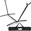 SUPER DEAL Portable 9FT Hammock Stand, Heavy Duty 2 Person 620 LBS Capacity Steel Hammock Frame with Portable Carrying Case, Adjustable 6 Optional Hook Positions, Weather Resistant Black