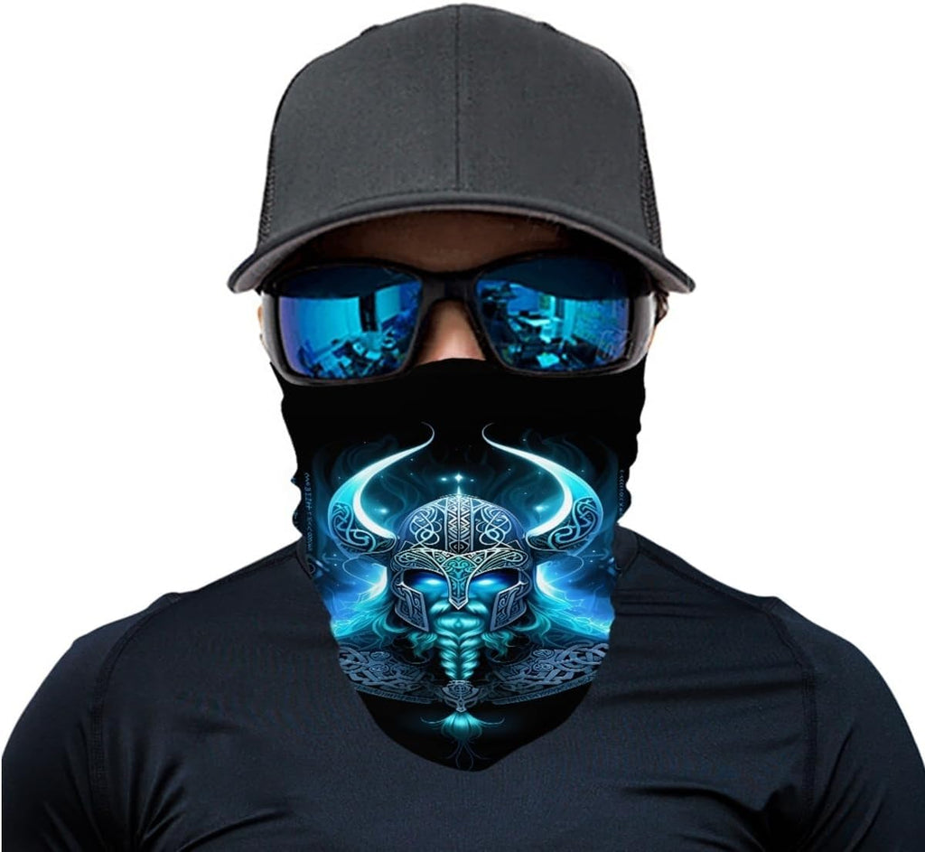 Cool Skull Face Bandanas Sports Casual Headwear Viking Neck Gaiter