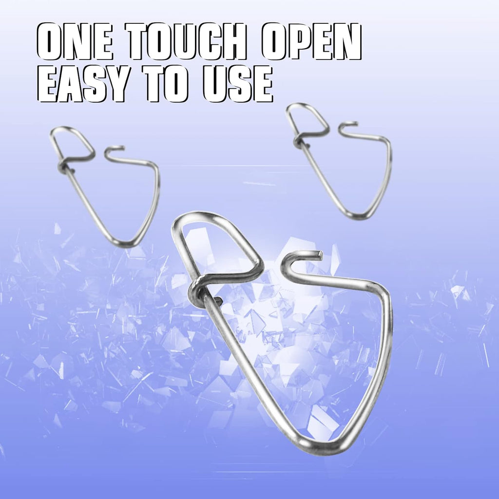 AMYSPORTS Stainless Quick Fishing Snap Kit Power Clip Fishing Snap Saltwater Corrosion Resistance Snaps Swivels Lock Freshwater Connector