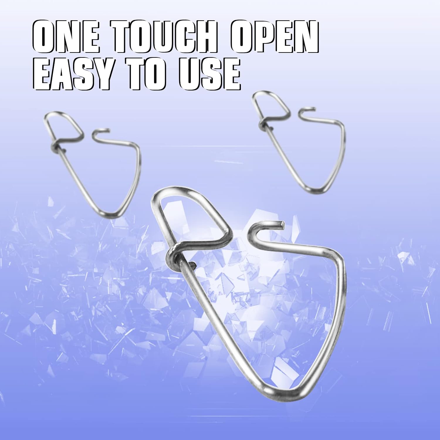 AMYSPORTS Stainless Quick Fishing Snap Kit Power Clip Fishing Snap Saltwater Corrosion Resistance Snaps Swivels Lock Freshwater Connector
