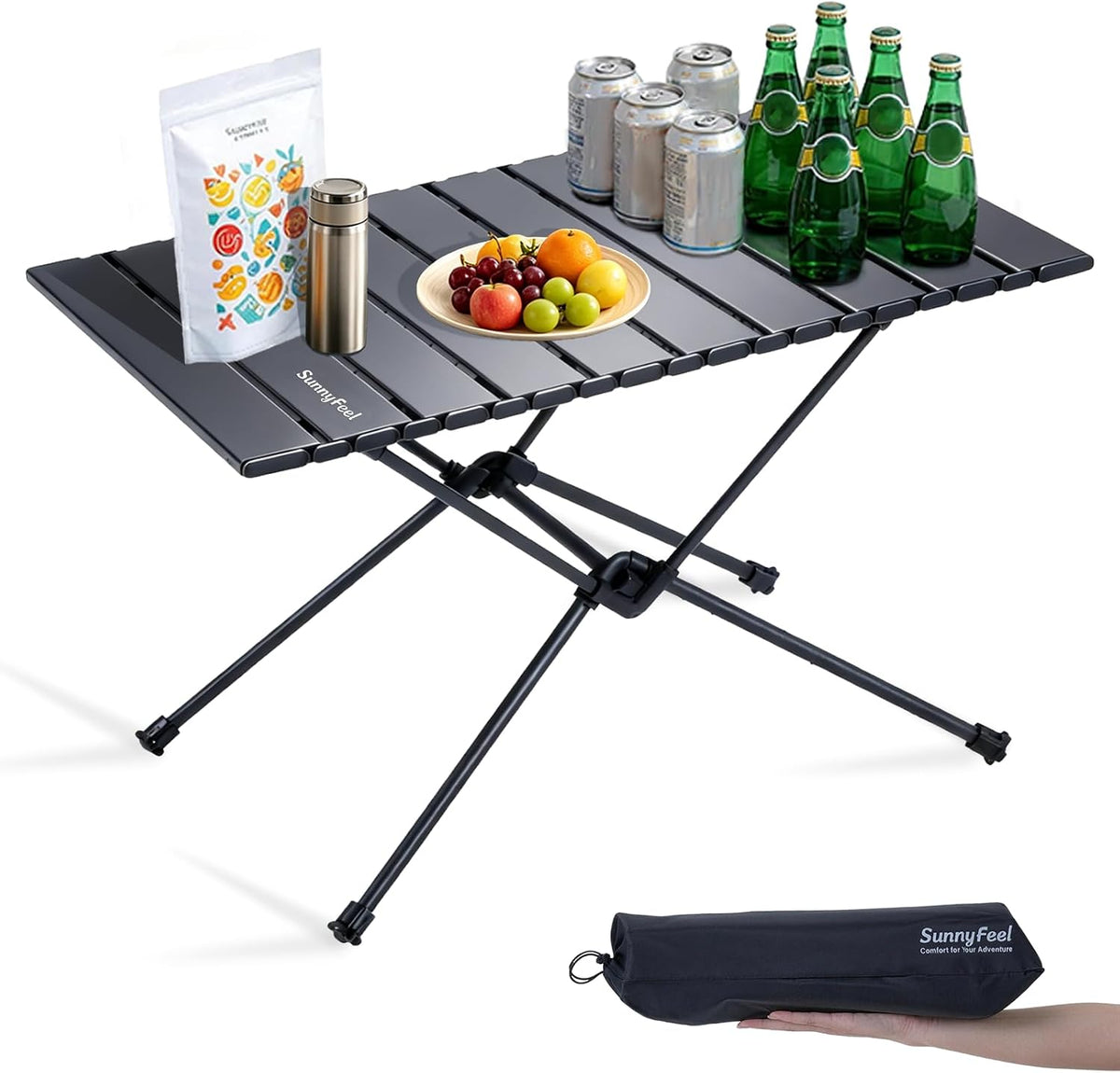 SUNNYFEEL Small Camping Table - Ultralight Portable Folding Table