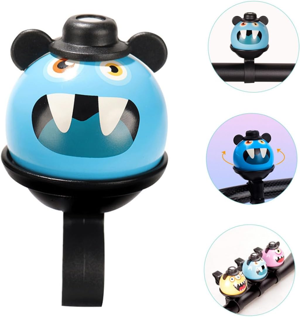 Cute Cartoon Bike Bell Cycling Horn Easy Install for Bikes Scooters Strollers Blue